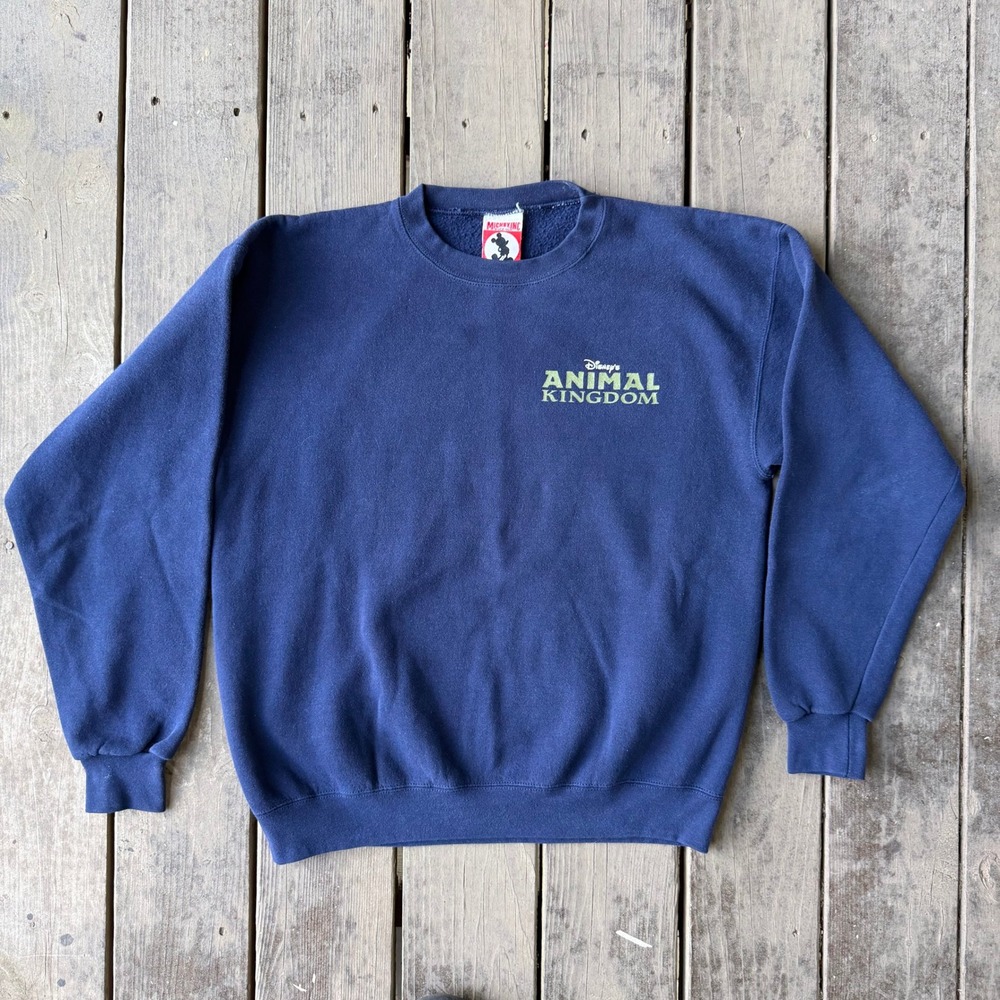 Disney Mickey Inc Animal Kingdom Vintage Navy Blue Tree of Life Sweatshirt XL